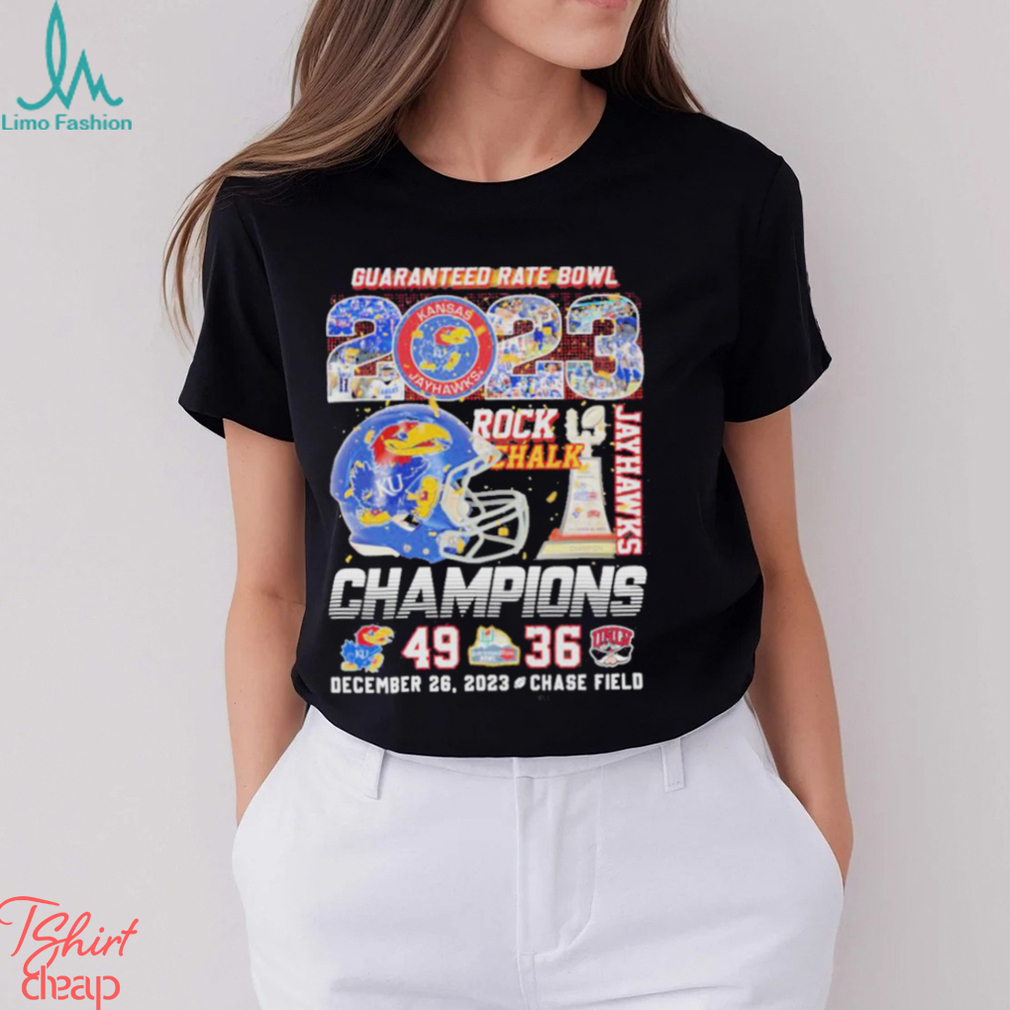 2023 Guaranteed Rate Bowl Rock Chalk Jayhawks Champions Shirt 2023 Guaranteed Rate Bowl Rock Chalk Jayhawks Champions Shirt