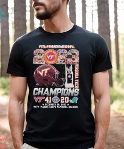 2023 Military Bowl Champions Virginia Tech Football 41 20 Tulane Shirt