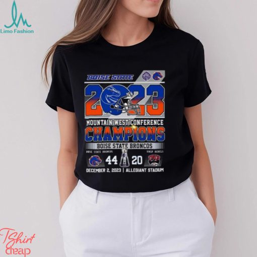 2023 Mountain West Conference Boise State Broncos 44 – 20 UNLV Rebels December 2, 2023 Allegiant Stadium T Shirt