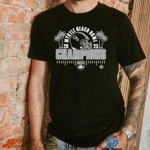 2023 Myrtle Beach Bowl Champions Georgia Southern Eagles helmet shirt
