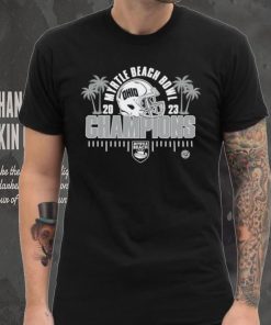 2023 Myrtle Beach Bowl Champions Ohio Bobcats helmet shirt