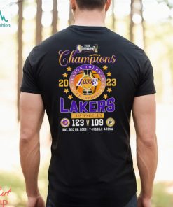 2023 NBA In Season Tournament Champions Los Angeles Lakers 123 109 Indiana Pacers Shirt