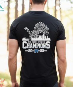 2023 NFC North Division Champions Detroit Lions Logo Players Name Shirt