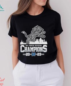 2023 NFC North Division Champions Detroit Lions Logo Players Name Shirt
