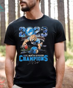 2023 NFC North Division Champions Detroit Lions Mascot Roary Signature Classic T Shirt