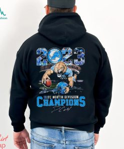 2023 NFC North Division Champions Detroit Lions Mascot Roary Signature Classic T Shirt
