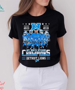 2023 NFC North Division Champions Detroit Lions Players Signatures Shirt