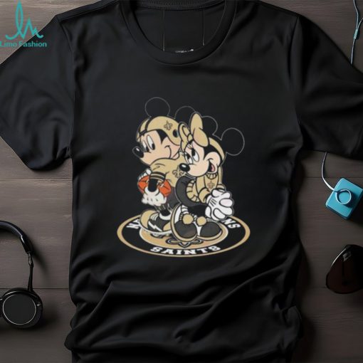 2023 NFL New Orleans Saints Mickey Mouse And Minnie Mouse Shirt Gift For Fan