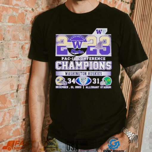 2023 Pac 12 Conference Champions Washington Huskies 34 31 shirt