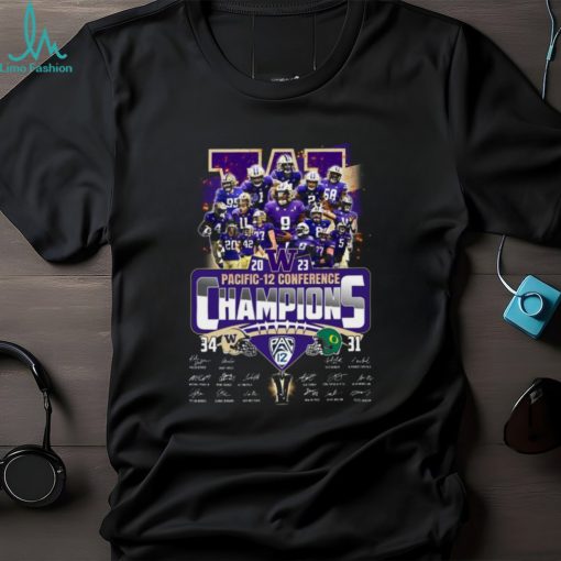 2023 Pacific 12 Conference Champions Washington Huskies 34 – 31 Oregon Ducks T Shirt