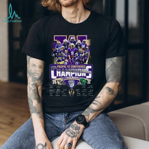 2023 Pacific 12 Conference Champions Washington Huskies 34 – 31 Oregon Ducks T Shirt