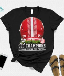 2023 SEC Champions Alabama Crimson Tide Helmet Time Shirt