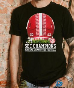 2023 SEC Champions Alabama Crimson Tide Helmet Time Shirt