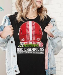 2023 SEC Champions Alabama Crimson Tide Helmet Time Shirt