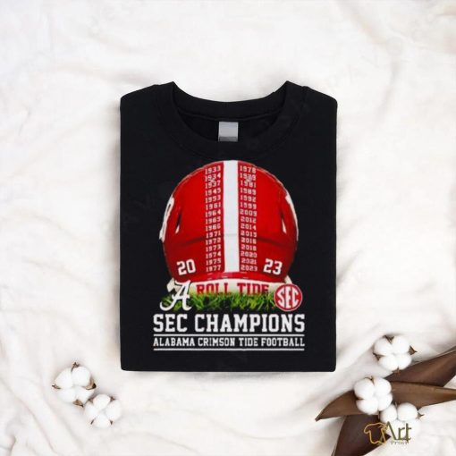 2023 Sec Champions Alabama Crimson Tide Helmet Time Shrit
