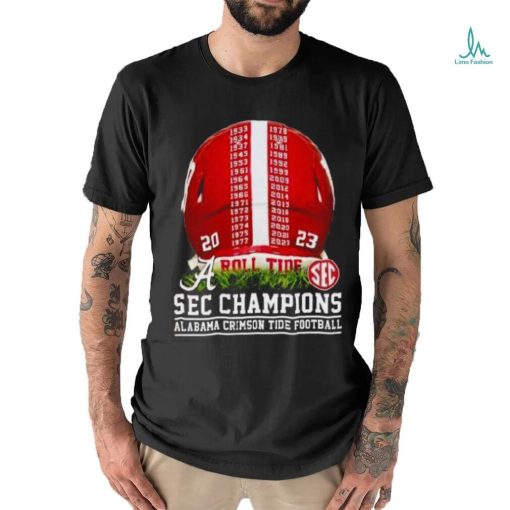 2023 Sec Champions Alabama Crimson Tide Helmet Time Shrit