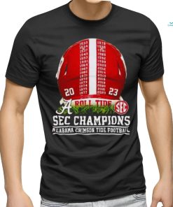2023 Sec Champions Alabama Crimson Tide Helmet Time Shrit