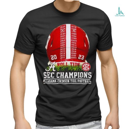 2023 Sec Champions Alabama Crimson Tide Helmet Time Shrit