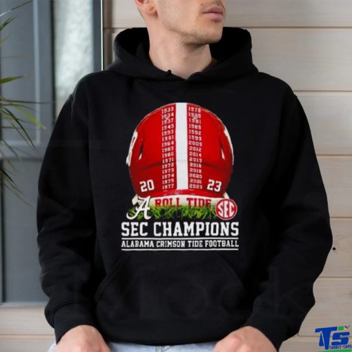 2023 Sec Champions Alabama Crimson Tide Helmet Time Shrit