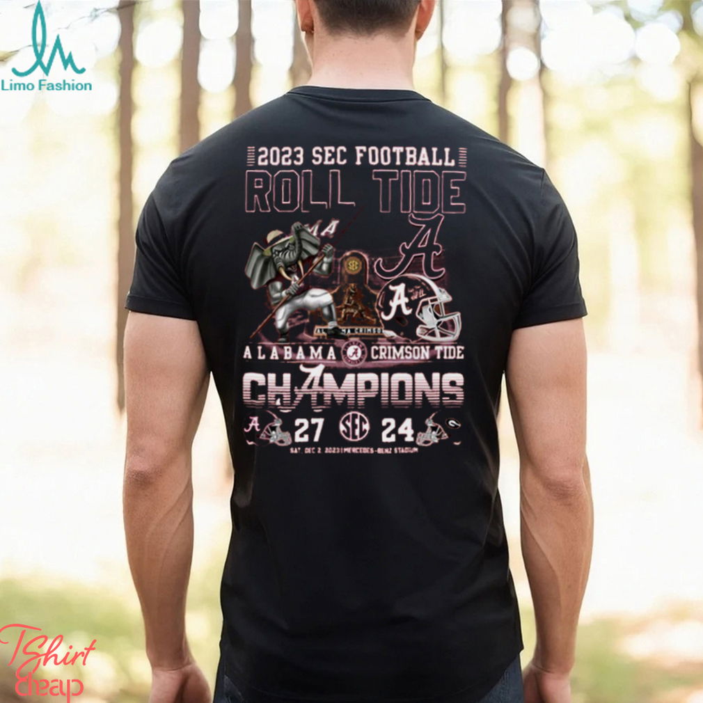 2023 Sec Football Champions Alabama Crimson Tide 27 – 24 Georgia Bulldogs Sat, Dec 2, 2023 Mercedes Benz Stadium T Shirt 2023 Sec Football Champions Alabama Crimson Tide 27 – 24 Georgia Bulldogs Sat, Dec 2, 2023 Mercedes Benz Stadium T Shirt