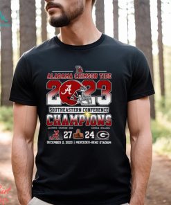 2023 Southeastern Conference Champions Alabama Crimson Tide 27 – 24 Georgia Bulldogs December Mercedes Benz Stadium T Shirt