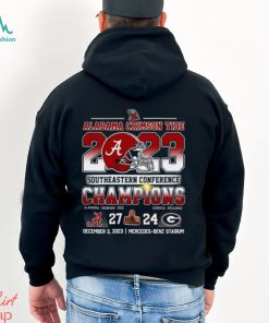 2023 Southeastern Conference Champions Alabama Crimson Tide 27 – 24 Georgia Bulldogs December Mercedes Benz Stadium T Shirt
