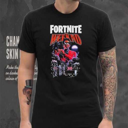 2023 The Weeknd X Fortnite drawing XO t shirt