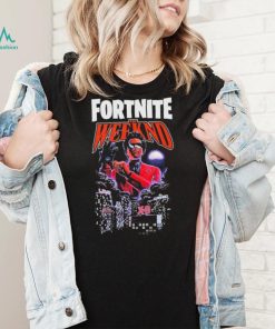 2023 The Weeknd X Fortnite drawing XO t shirt