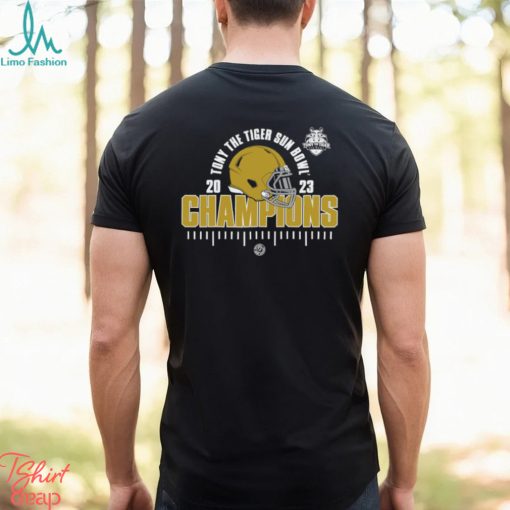2023 Tony the Tiger Sun Bowl Champions Notre Dame Fighting Irish Football Helmet Shirt
