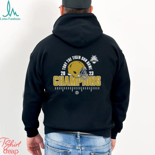 2023 Tony the Tiger Sun Bowl Champions Notre Dame Fighting Irish Football Helmet Shirt