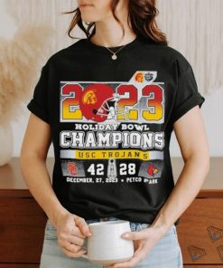 2023 holiday bowl champions usc trojans 42 – 28 louisville cardinals december 27 2023 petco park shirt