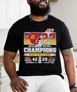 2023 holiday bowl champions usc trojans 42 – 28 louisville cardinals december 27 2023 petco park shirt