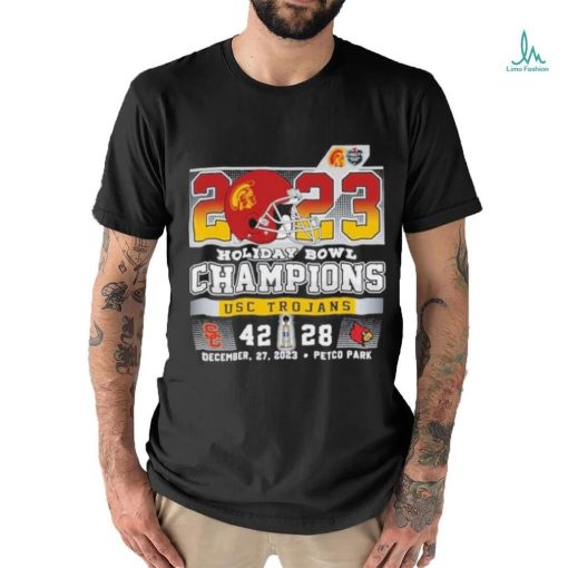 2023 holiday bowl champions usc trojans 42 – 28 louisville cardinals december 27 2023 petco park shirt