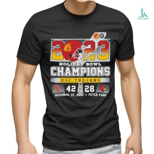 2023 holiday bowl champions usc trojans 42 – 28 louisville cardinals december 27 2023 petco park shirt