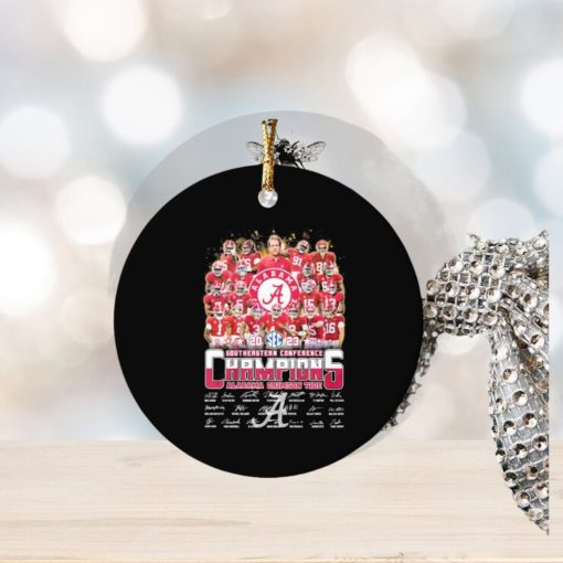 2023 southeastern conference champions alabama crimson tide signatures ornament Circle