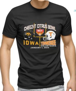 2024 Citrus Bowl Iowa Hawkeyes vs. Tennessee Volunteers Dueling Helmet Shirt