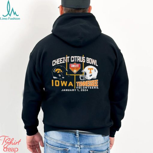 2024 Citrus Bowl Iowa Hawkeyes vs. Tennessee Volunteers Dueling Helmet Shirt