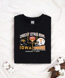 2024 Citrus Bowl Iowa Hawkeyes vs. Tennessee Volunteers Dueling Helmet Shirt