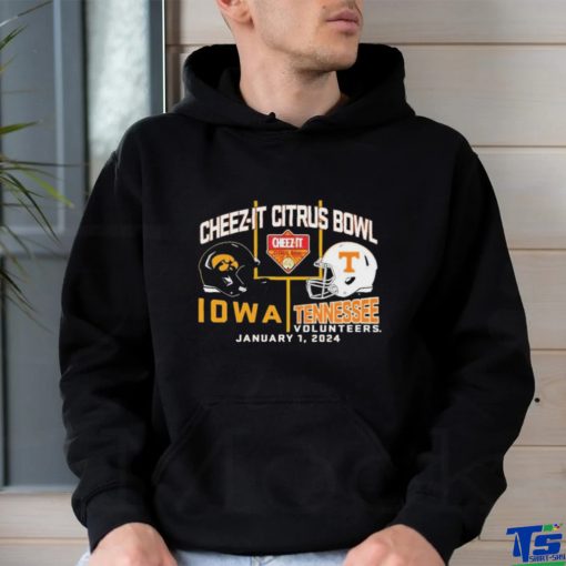 2024 Citrus Bowl Iowa Hawkeyes vs. Tennessee Volunteers Dueling Helmet Shirt