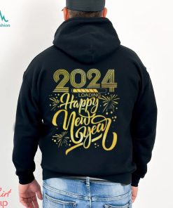 2024 Happy New Year loading fireworks gold shirt