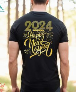 2024 Happy New Year loading fireworks gold shirt