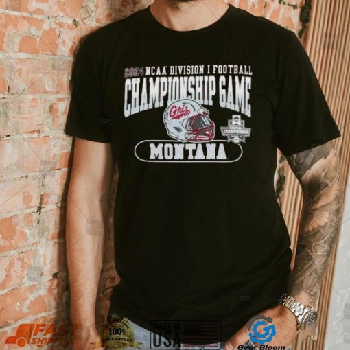 2024 NCAA D1 Championship Game Montana Grizzlies helmet shirt
