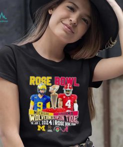 2024 Rose Bowl J. J. McCarthy Michigan Wolverines vs Jalen Milroe Alabama Crimson Tide shirt