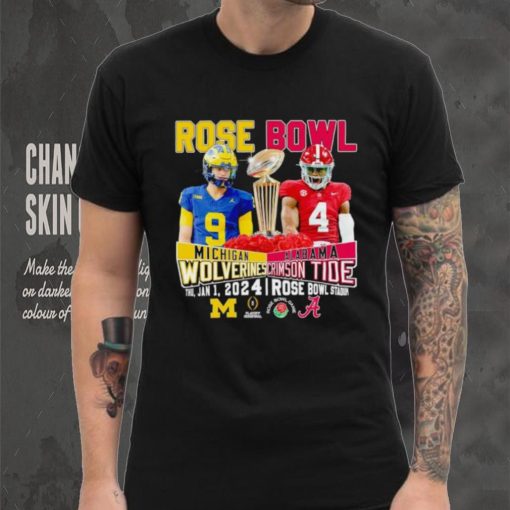 2024 Rose Bowl J. J. McCarthy Michigan Wolverines vs Jalen Milroe Alabama Crimson Tide shirt