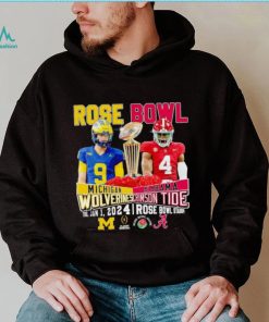 2024 Rose Bowl J. J. McCarthy Michigan Wolverines vs Jalen Milroe Alabama Crimson Tide shirt
