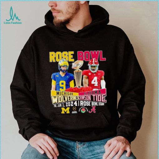 2024 Rose Bowl J. J. McCarthy Michigan Wolverines vs Jalen Milroe Alabama Crimson Tide shirt
