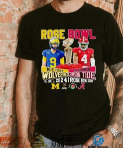 2024 Rose Bowl J. J. McCarthy Michigan Wolverines vs Jalen Milroe Alabama Crimson Tide shirt