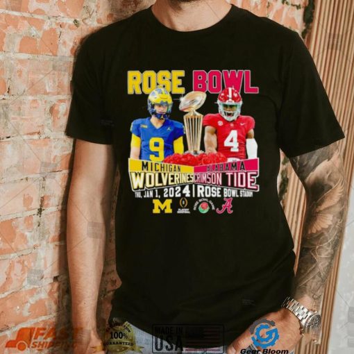 2024 Rose Bowl J. J. McCarthy Michigan Wolverines vs Jalen Milroe Alabama Crimson Tide shirt