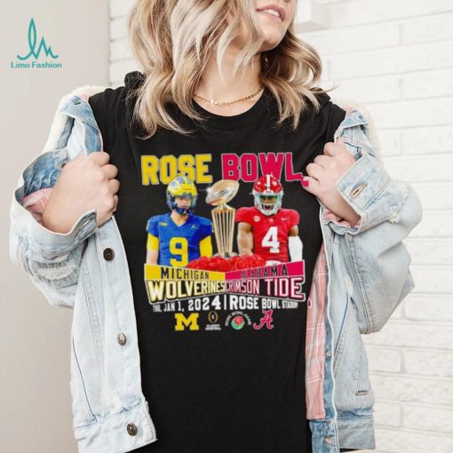 2024 Rose Bowl J. J. McCarthy Michigan Wolverines vs Jalen Milroe Alabama Crimson Tide shirt
