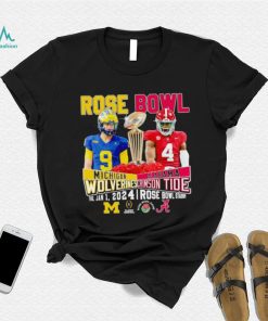 2024 Rose Bowl J. J. McCarthy Michigan Wolverines vs Jalen Milroe Alabama Crimson Tide shirt